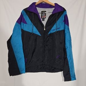Vintage USA olympics Purple And Blue Retro Windbreaker Size Large